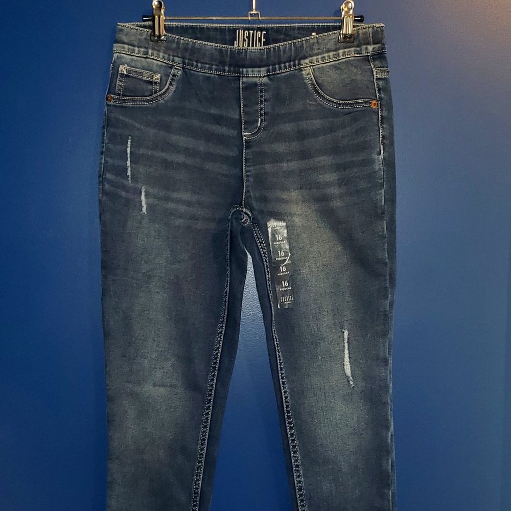 Justice Mid-Rise Jean Leggings Size 16